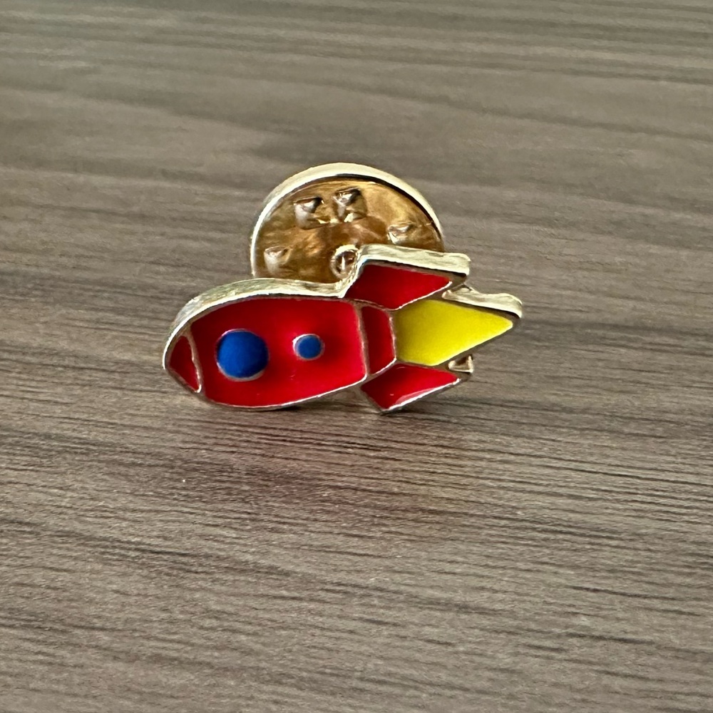 🚀 Rocketship Enamel Lapel Pin